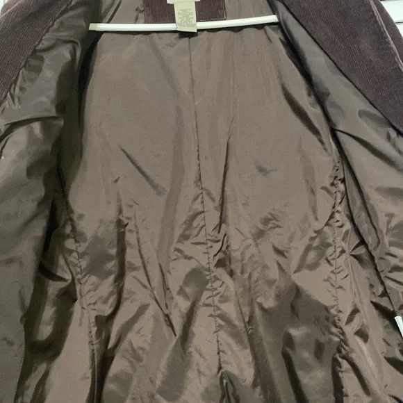 L.L.Bean Brown Corduroy Blazer 3 Button Classic Casual Jacket Size 10 - Picture 5 of 8